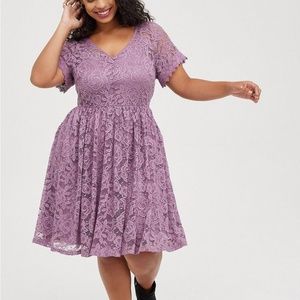 Torrid Mini Lace Skater Dress